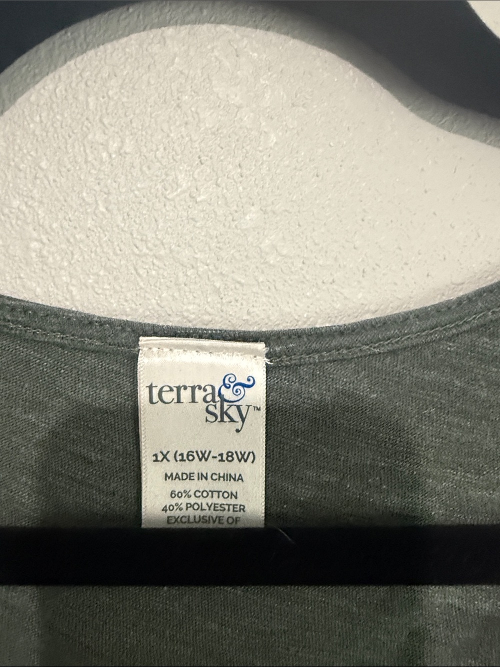 Terra & Sky Olive Green Sleeveless Embroidered V-Neck Tank - Picture 2 of 6
